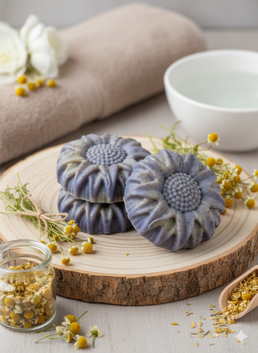 Savon exfoliant aux pétales de fleurs
