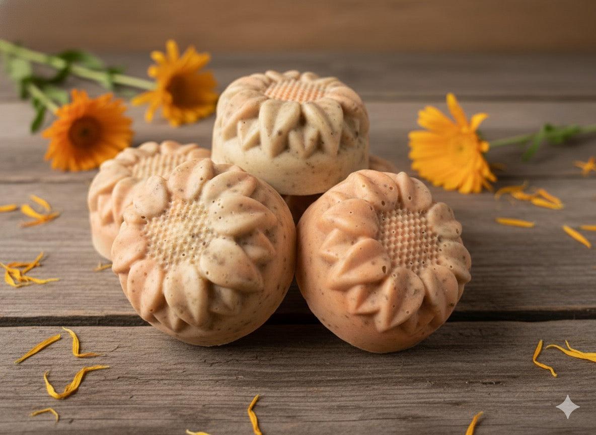 Savon exfoliant aux pétales de fleurs