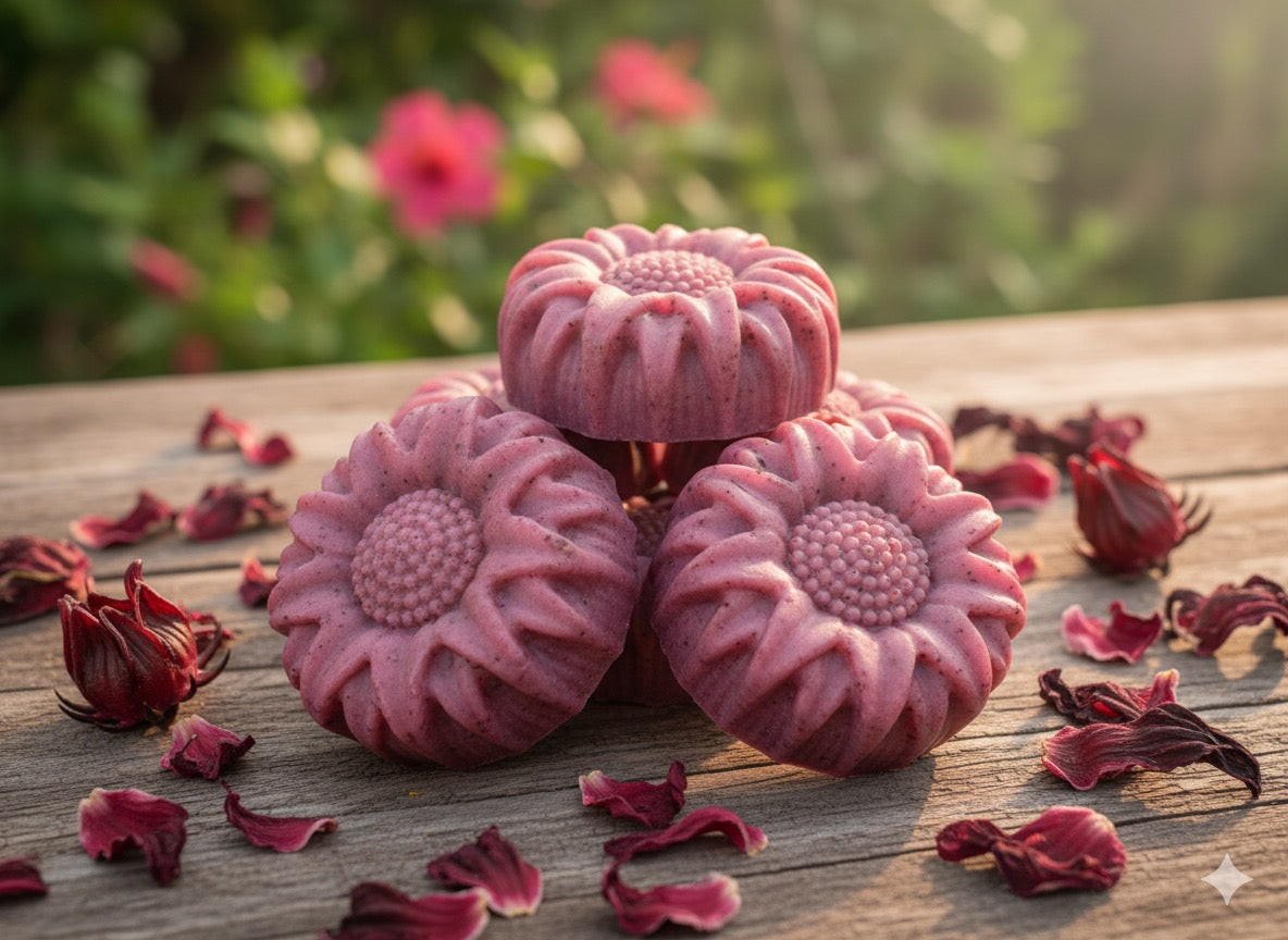 Savon exfoliant aux pétales de fleurs