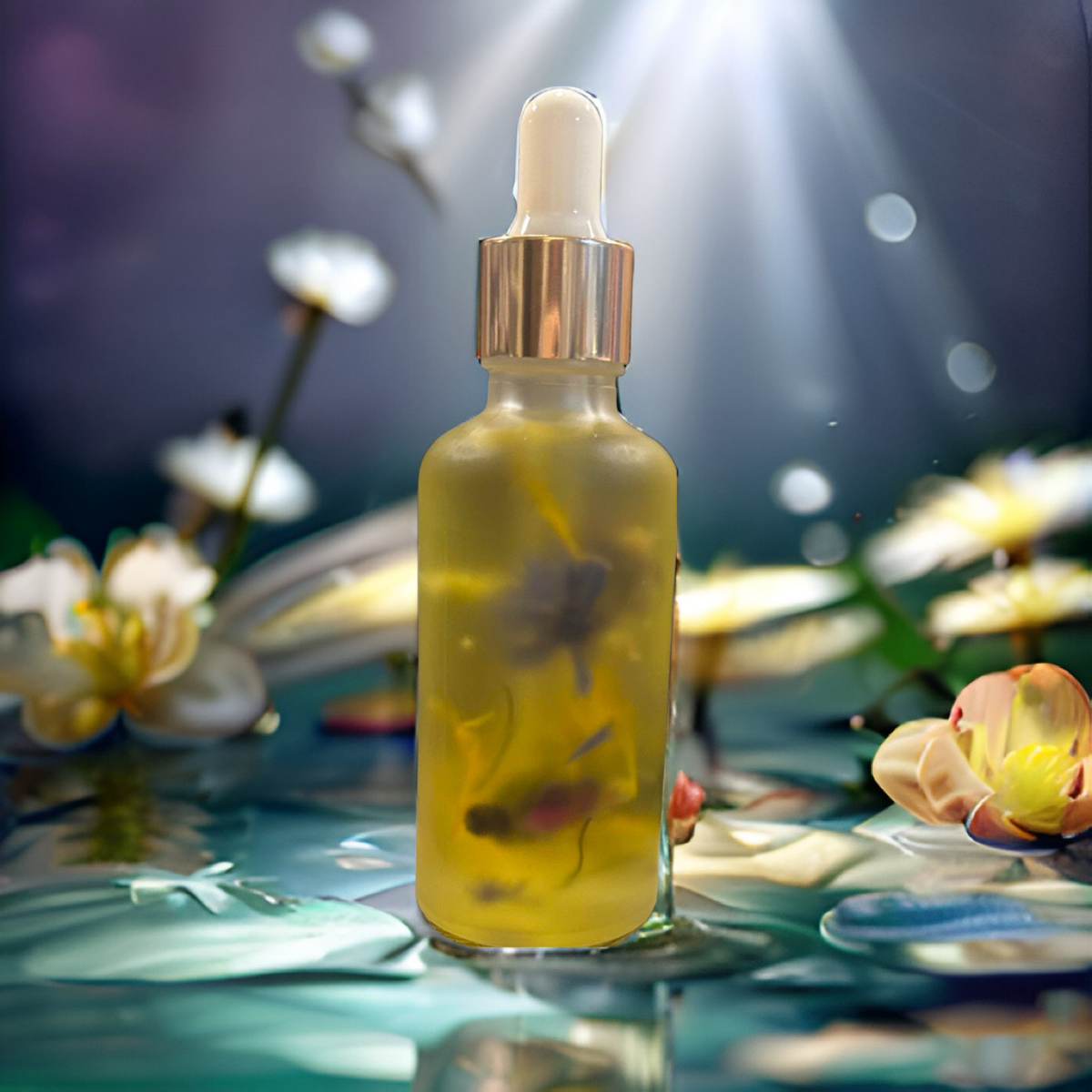 Le sérum aux fleurs précieuses est une combinaison luxueuse d'huiles végétales nourrissantes et d'huiles essentielles aromatiques